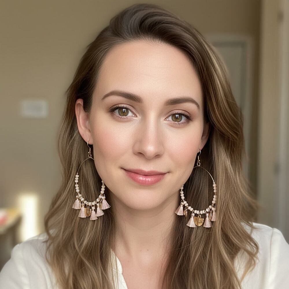 1420 - Treasure Western Boho Earrings - Beads and Tassels - NWT